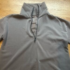 Athleta Gray Quarter-Zip Sweatshirt